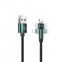 USAMS Kabel pleciony obrotowy U60 2A Lightning zielony|green 1m USAMS Kabel pleciony obrotowy U60 2A Lightning zielony|green 1m