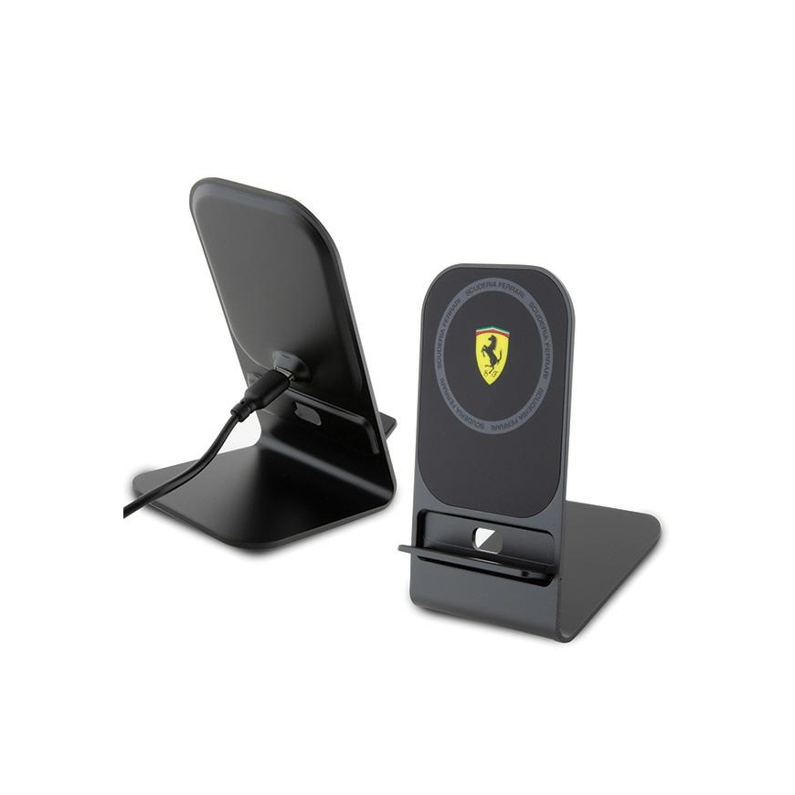 Dėklas Ferrari gražus. indukcinė FEMFBMALK 15W juoda/juoda 2023 kolekcija MagSafe