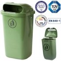 Europlast Austria Street trash can, city trash container for pole or wall, DIN 50L - green Europlast Austria Street trash can, city trash container for pole or wall, DIN 50L - green