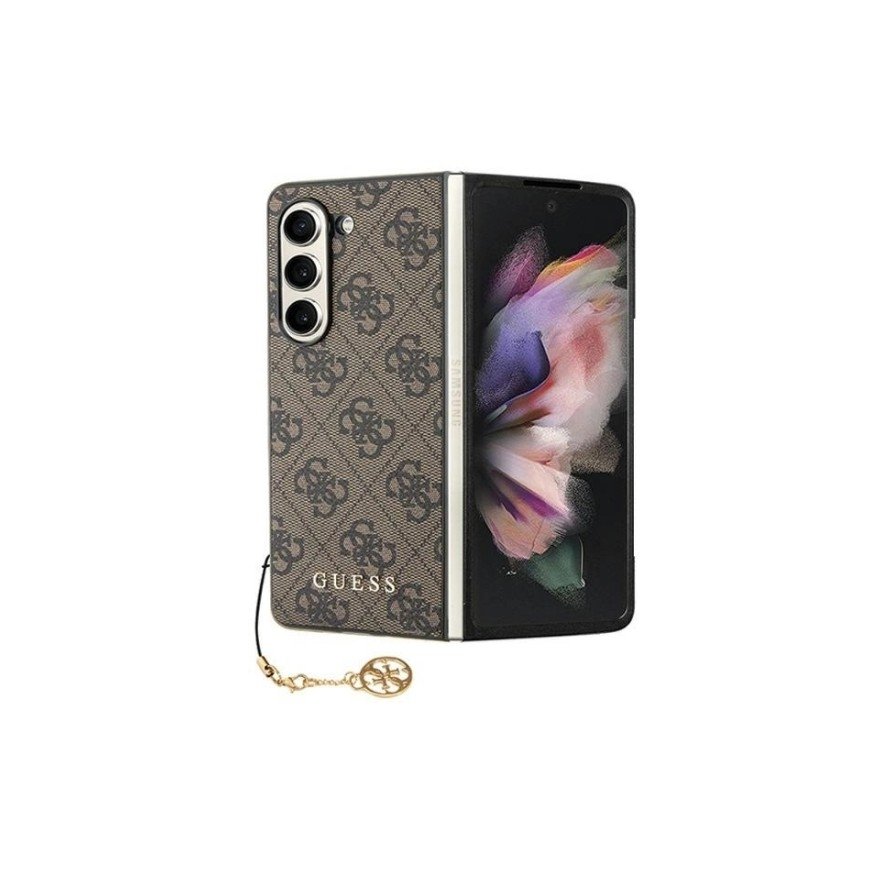 Guess GUHCZFD5GF4GBR F946 Z Fold5 brązowy|brown hardcase 4G Char