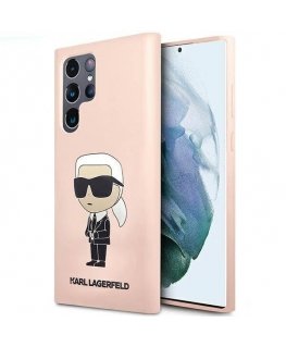 Karl Lagerfeld KLHCS23LSNIKBCP Sam S23 Ultra S918 hardcase różow