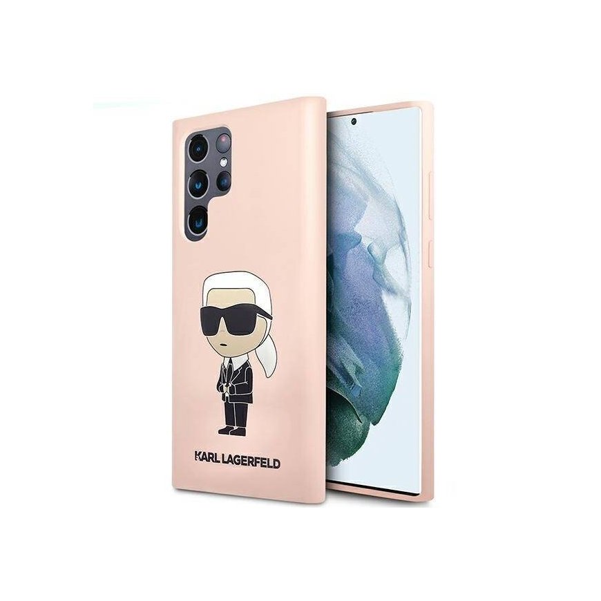Karl Lagerfeld KLHCS23LSNIKBCP Sam S23 Ultra S918 hardcase różow