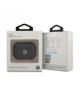 BMW BMAPSSLNA AirPods Pro cover granatowy|navy Geniune Leather S