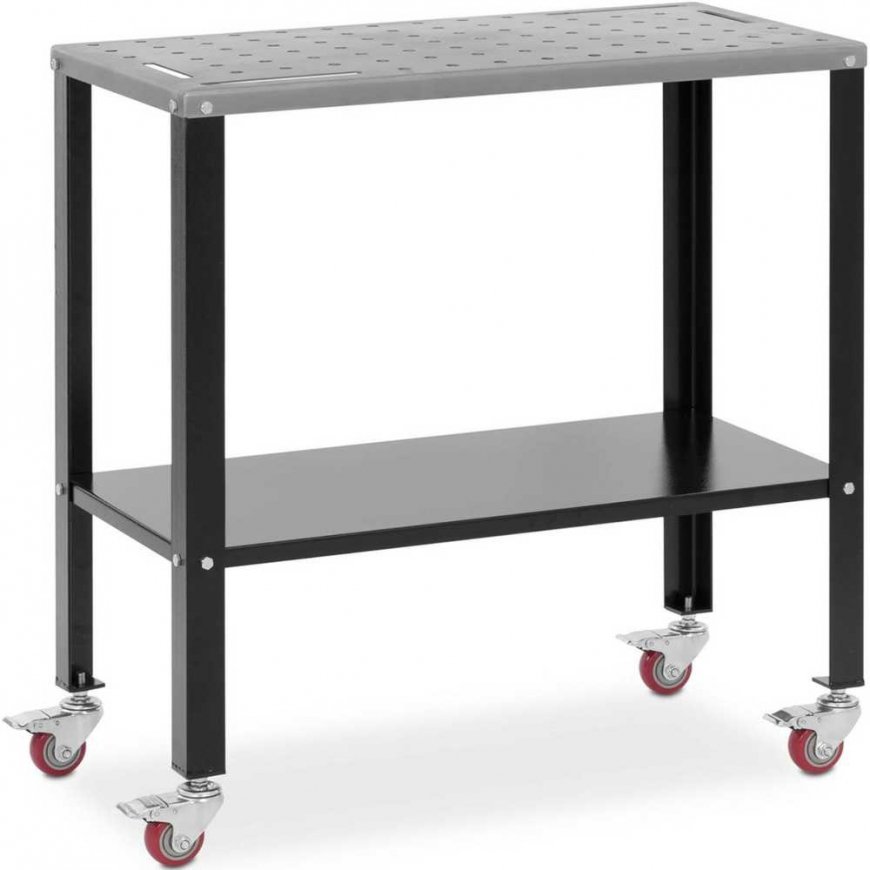 Stamos Germany Mobile assembly welding table with shelf up to 544kg, 91x46cm