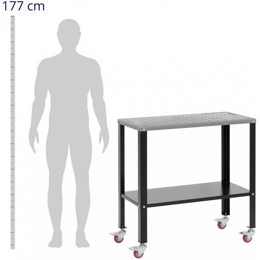 Stamos Germany Mobile assembly welding table with shelf up to 544kg, 91x46cm – 3