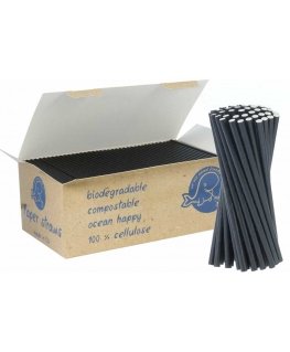 Gsg24 BIO organic paper straws PAPER STRAWS 6/150mm - black 650 pcs.