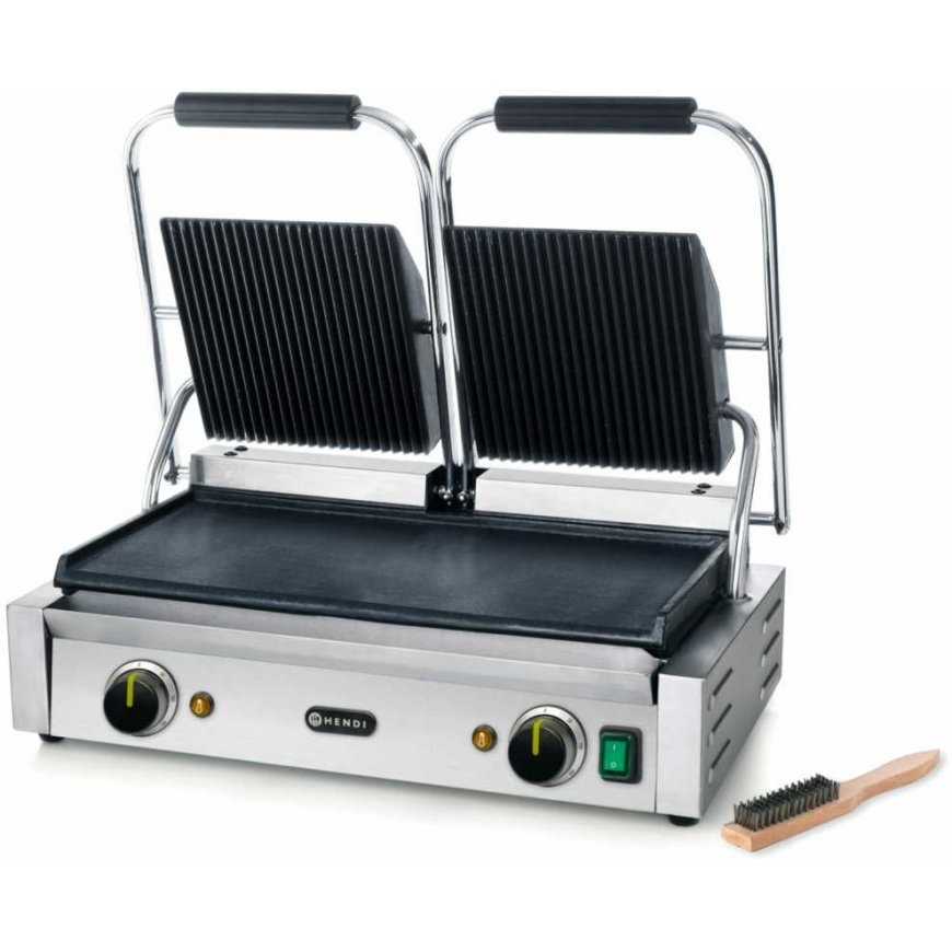 Kontaktinės grotelės su grioveliais viršuje, lygus dugnas, 3600W - Hendi 263808