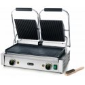 Contact grill with grooves on top, smooth bottom, 3600W - Hendi 263808