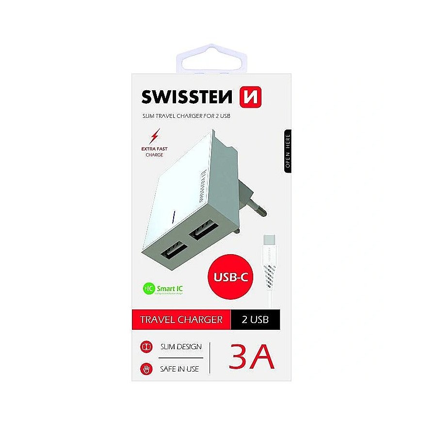 Swissten Premium Travel Charger USB 3А