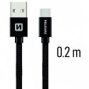 Swissten Textile Universal Quick Charge 3.1 USB-C Data and Charging Cable 2m Swissten Textile Universal Quick Charge 3.1 USB-C Data and Charging Cable 2m