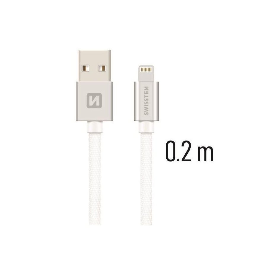 Swissten Textile Fast Charge 3A Lightning