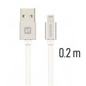 Swissten Textile Fast Charge 3A Lightning Data and Charging Cable 20 cm Swissten Textile Fast Charge 3A Lightning Data and Charging Cable 20 cm