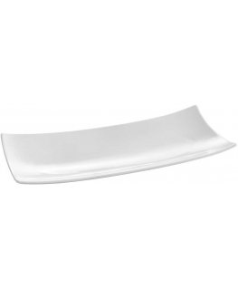 Rectangular decorative tray BARKA 352x146mm white porcelain - Hendi 785553