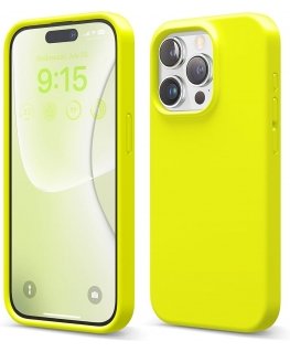 Fusion Softy protect silicone case for Apple iPhone 15 yellow