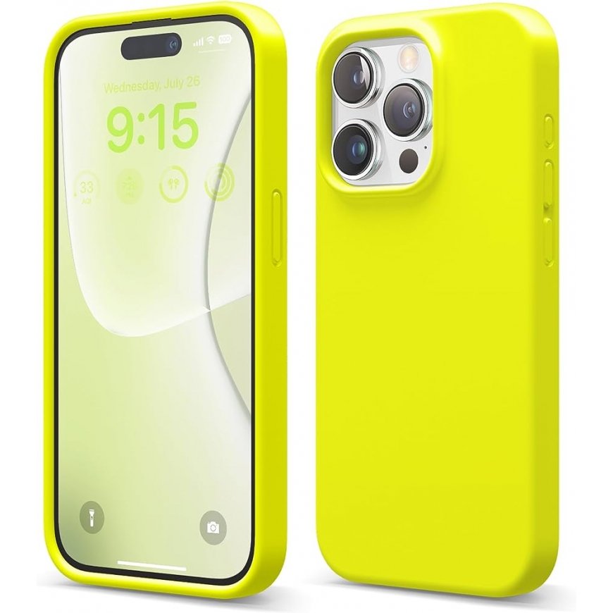 Fusion Softy protect silicone case for Apple iPhone 15 yellow