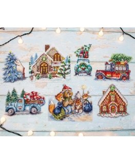 luca S Kalėdinių papuošalų rinkinys Nr. 3/iš 7 vienetų po 15x15 cm SLETIL8051