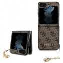 Guess GUHCZF5GF4GBR F731 Z Flip5 brązowy|brown hardcase 4G Charm Guess GUHCZF5GF4GBR F731 Z Flip5 brązowy|brown hardcase 4G Charm
