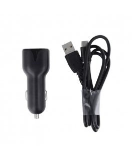Maxlife MXCC-01 car charger 2x USB 2.4A black + USB-C cable