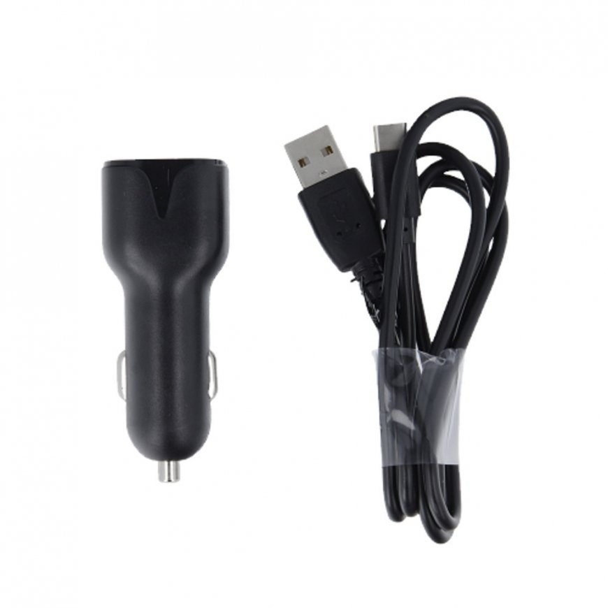 Maxlife MXCC-01 car charger 2x USB 2.4A black + USB-C cable – 2