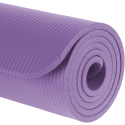 Gymnastics mat for yoga, pilates, fitness, 183x61cm, thickness 1cm, NBR material, purple, REBEL ACTIVE
