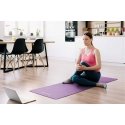 Gymnastics mat for yoga, pilates, fitness, 183x61cm, thickness 1cm, NBR material, purple, REBEL ACTIVE