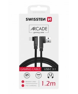 Swissten L Type Textile Universal Quick Charge 3.1 USB to USB-C Data and Charging Cable 1.2m