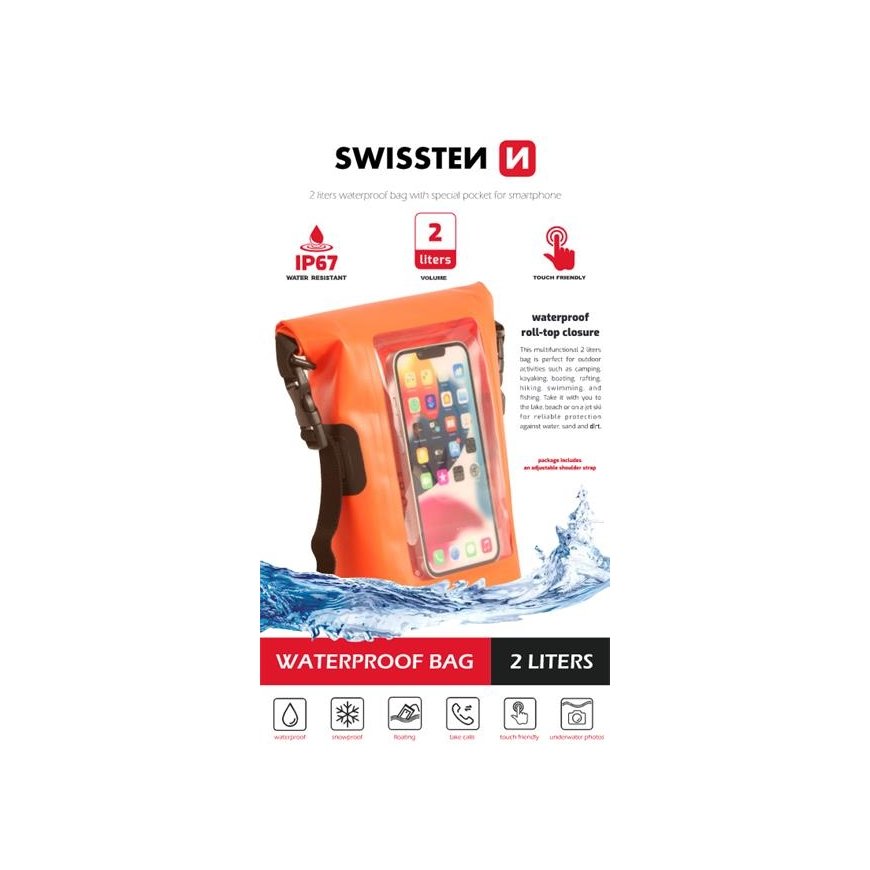 Swissten Waterproof Universal Phone Case 2L