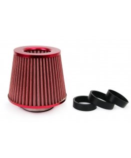 Red conical air filter + 3 adapters amio-01042