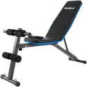Inclined training bench with leg lock and rubber bands, REBEL ACTIVE