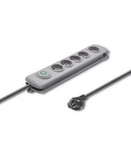 Qoltec 50272 сетевой фильтр Серый 5 розетка(и) 230 V 3 m