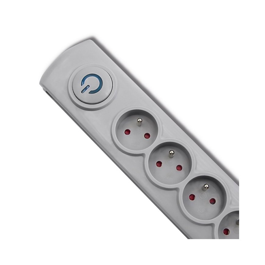 Qoltec 50272 liigpinge kaitsevahend Hall 5 vahelduvvoolu kontakt 230 V 3 m – 2