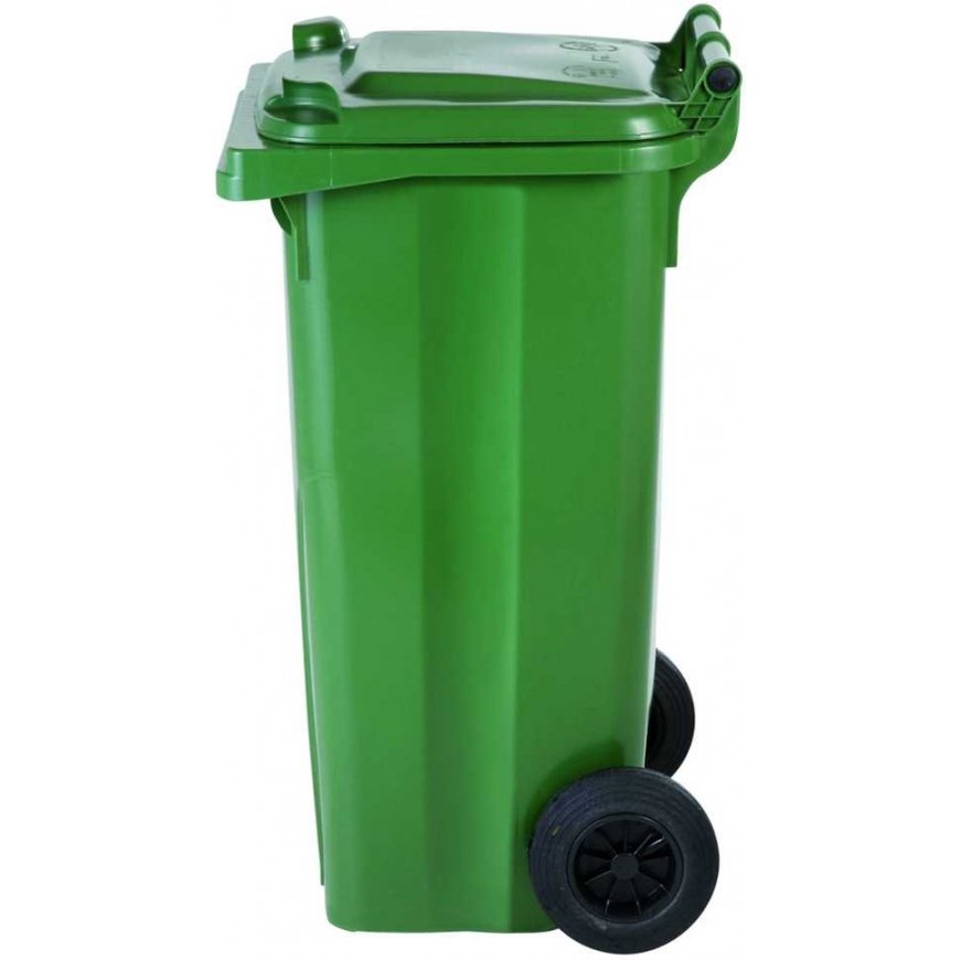 Konteineris atliekoms ir šiukšlėms SERTIFIKATAI Europlast Austria - žalias 120L – 4