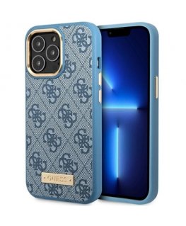 Guess GUHMP14LU4GPRB iPhone 14 Pro 6.1" niebieski|blue hard case