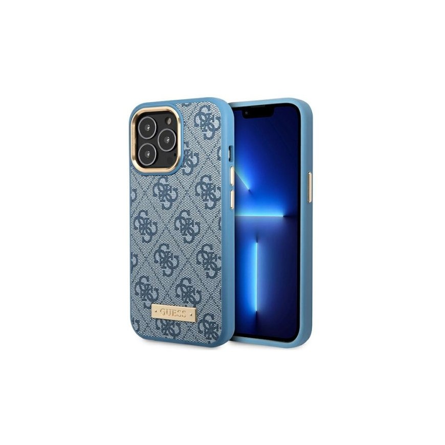Guess GUHMP14LU4GPRB iPhone 14 Pro 6.1" niebieski|blue hard case