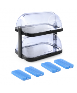 Refrigerated food display case with inserts 44x32x44cm - Hendi 871812
