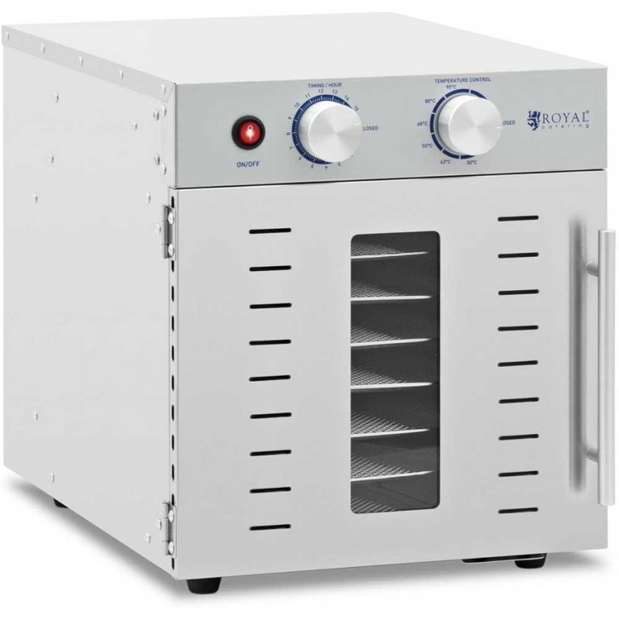 Royal Catering Professional food drying dryer 8 shelves 29x29cm 22L 800W