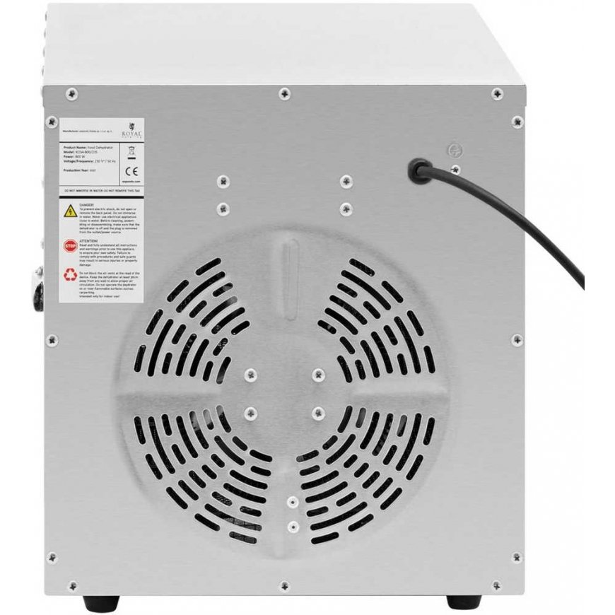 Royal Catering Professional food drying dryer 8 shelves 29x29cm 22L 800W – 2