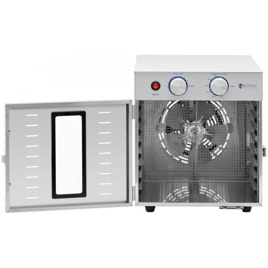 Royal Catering Profesionalus maisto džiovinimo džiovintuvas 8 lentynos 29x29cm 22L 800W – 3