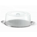 Stainless steel tray with transparent lid, round diameter. 300 mm - Hendi 980101