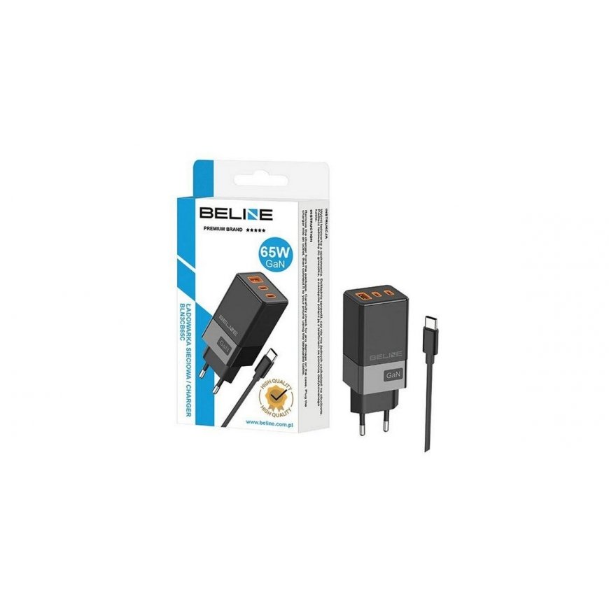 Beline Charger 65W GaN 2xUSB-C +USB-A