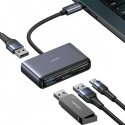 USAMS Adapter HUB 4w1 2xUSB 2.0|USB 3.0| USB-C szary|dark grey S USAMS Adapter HUB 4w1 2xUSB 2.0|USB 3.0| USB-C szary|dark grey S