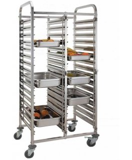 Double trolley for transporting containers - 30x GN 1/1, HENDI