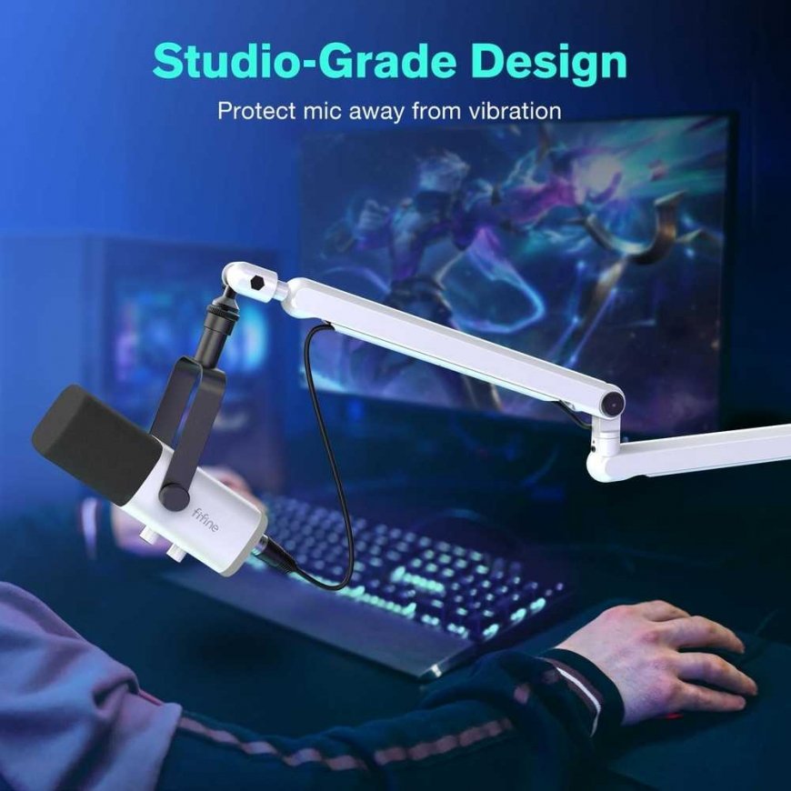 FIFINE BM88W white microphone stand – 3