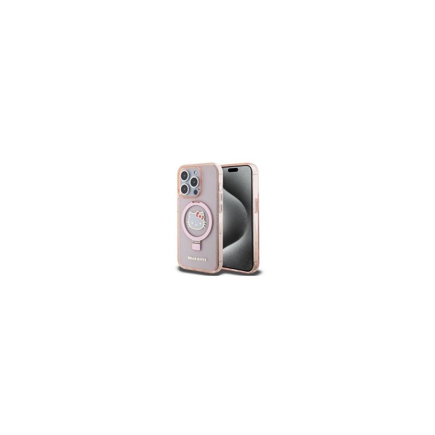 Hello Kitty IML Ringstand Glitter Kitty Head Logo MagSafe Case f