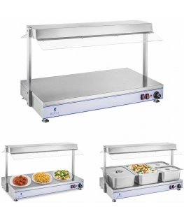 Royal Catering Electric plate heating tray compact 3 halogen lamps 1550W 230V