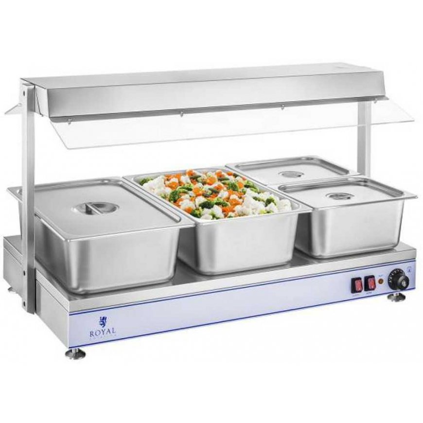 Royal Catering Electric plate heating tray compact 3 halogen lamps 1550W 230V – 3