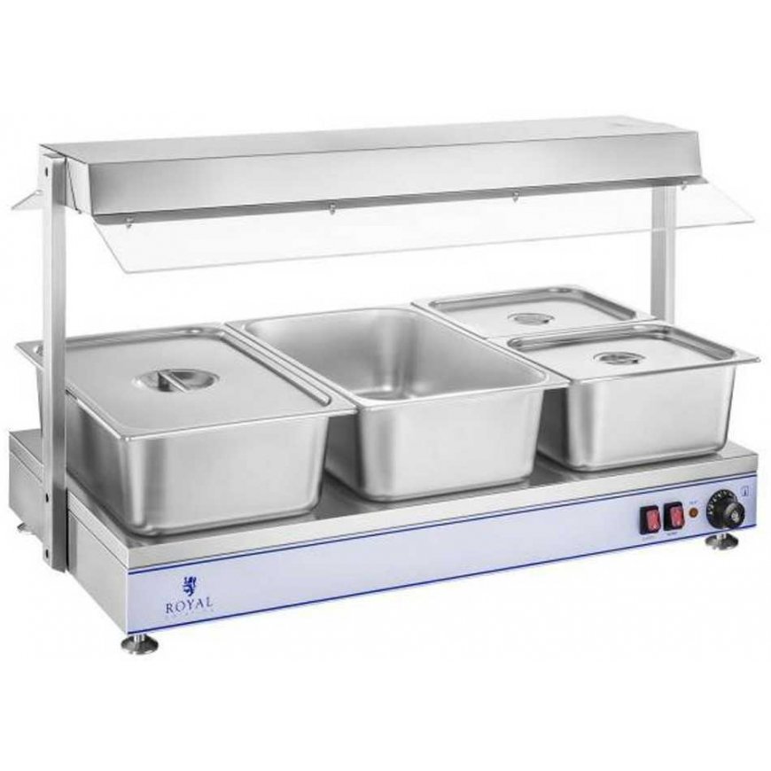 Royal Catering Electric plate heating tray compact 3 halogen lamps 1550W 230V – 4