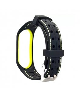 Beline pasek Smart Mi Band 3|4 czarno-limonkowy black|lime