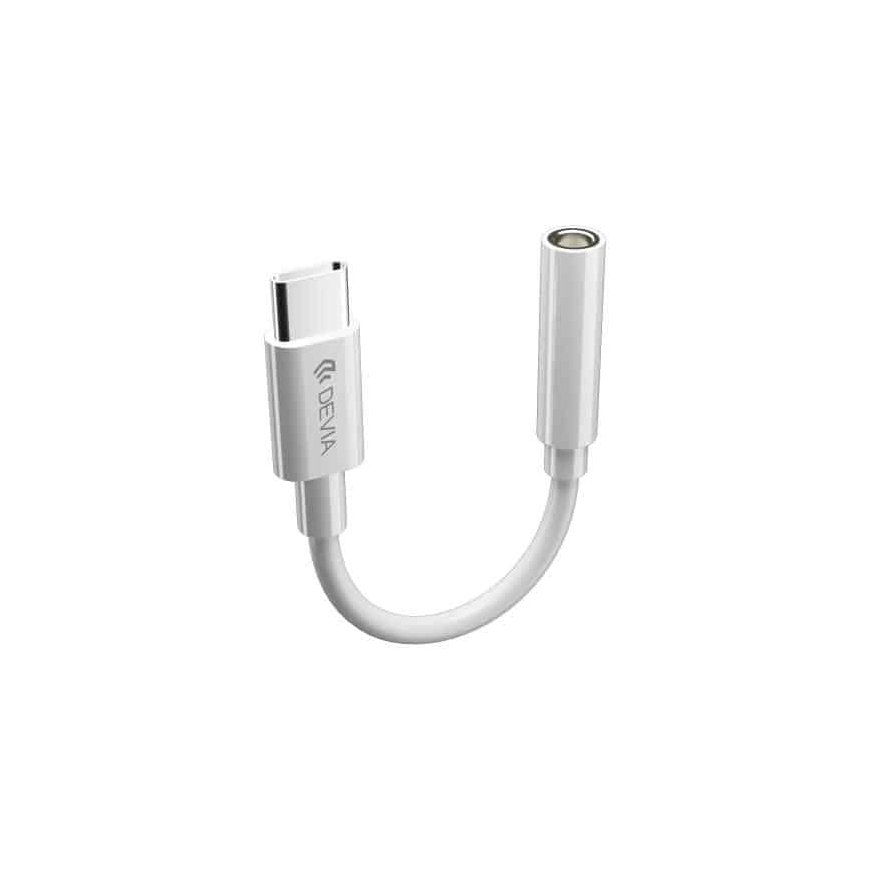 Devia adapter Smart USB-C - jack 3,5mm white