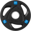 Set of rubberized cast iron weights 4x5kg, Olympic hole 51mm, REBEL ACTIVE
